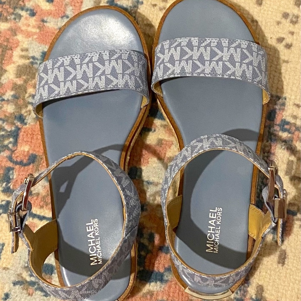 Michael Kors Richie Logo Platform Espadrille Sandals